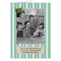 Depressing Times Selling the Kids Christmas Card