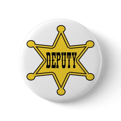 Deputy Sheriff Pin Back Badge by imagefactory