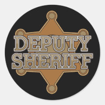 Deputy Sheriff Round Sticker