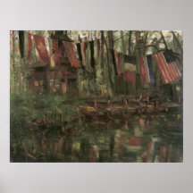 Der neue See im Berliner Tiergarten Print