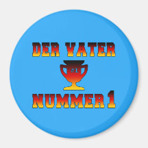 Der Vater Nummer 1 #1 Dad in German Father's Day Refrigerator Magnets