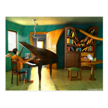 Dérangement du pianiste cartes postales