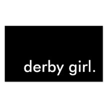 derby girl. business card