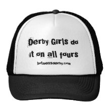 Derby Girls do it on all fours Mesh Hat