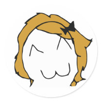 Derpina (Kitteh Smile) - Round Stickers
