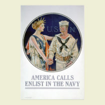 Des appels de l'Amérique - enrôlez dans la marine  affiches