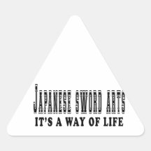 Des arts japonais d'épée c'est mode de vie sticker en triangle