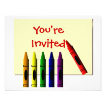 Des crayons vous êtes invités invitations personnalisables