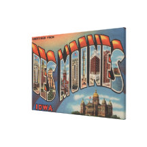 Des Moines, Iowa (Capital Building) Stretched Canvas Print