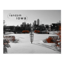 Des Moines Iowa Colour Splash Postcard