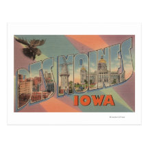 Des Moines, Iowa (tête d'orignaux) Cartes Postales