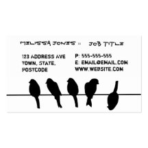 Des oiseaux sur un fil - osez être différent modèle de carte de visite