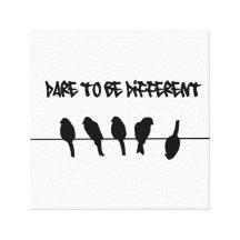 Des oiseaux sur un fil - osez être différent toile tendue