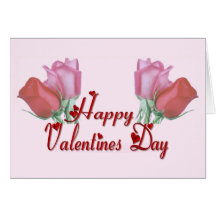 Des roses de heureuse Sainte-Valentin - masquez à  Carte