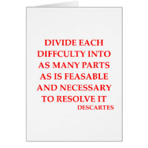 DESCARTES quote Greeting Card
