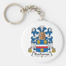 Deschamps Family Crest Key Chain