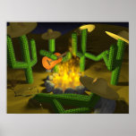 Desert at Night Poster