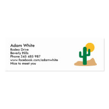 Desert cactus business card template