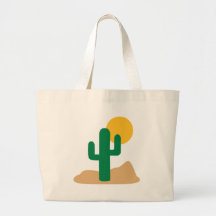 Desert cactus canvas bag