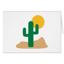 Desert cactus greeting card