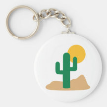 Desert cactus key chain