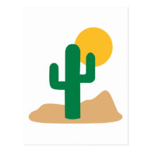 Desert cactus postcard