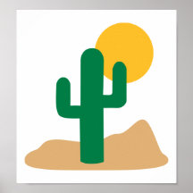 Desert cactus poster