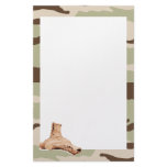 Desert Camo and Combat Boots Stationery