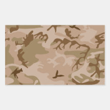 Désert Camo - camouflage de Brown Stickers En Rectangle