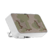 Desert Camo Face Doodle Portable Speaker