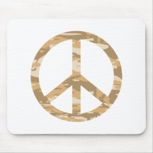 Desert Camo Peace Mouse Pads