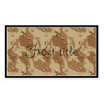 Desert Camouflage Background Template Business Card