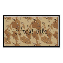 Desert Camouflage Background Template Business Card