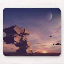 Desert outpost - Sci-Fi mousepad