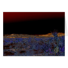 Désert pourpre la nuit carte de vœux