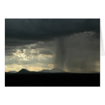 Desert Rain Greeting Cards