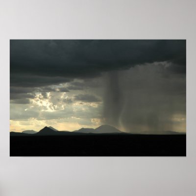 Desert Rain Print by JaguarPhotos