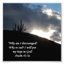 Desert Scene Psalm 43:5 Encouragement Print Photographic Print