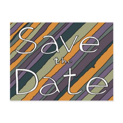 Desert Stripes "Save the Date" postcard by thebindery