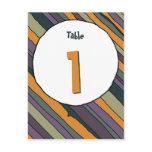 Desert Stripes Table Number Card Postcard