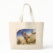 Desert Wheelie Motocross Tote Bags