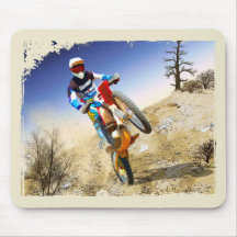 Desert Wheelie Motocross Mouse Pad