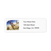 Desert Wheelie Motocross Return Address Labels