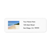 Deserted Beach Return Address Labels