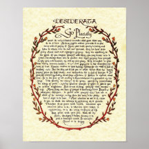DESIDERATA avec l'équilibre de guirlande Posters