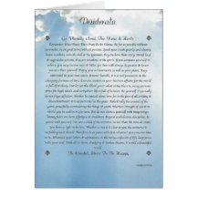 DESIDERATA Card=Clouds Carte De Vœux