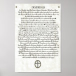 DESIDERATA Circled Crucifix Poster