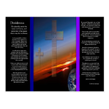 DESIDERATA Crosses Above Earth Postcard