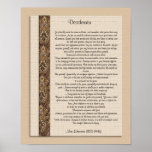 Desiderata "desired things) Brown design Print