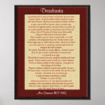 Desiderata "desired things" leather look posters